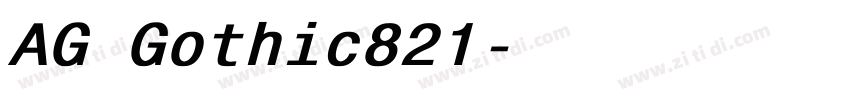 AG Gothic821字体转换